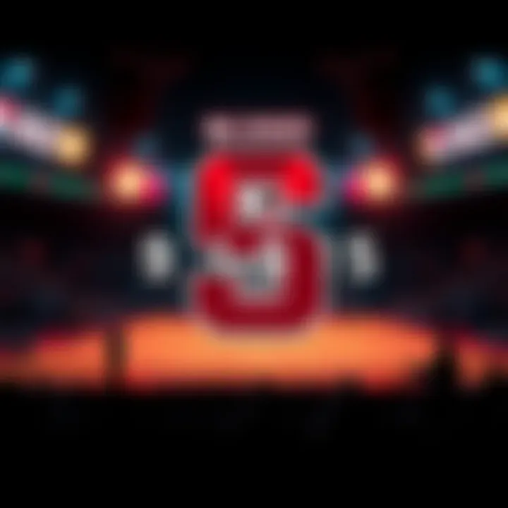 Graphic showing a betting line of +9.5 for NC State basketball