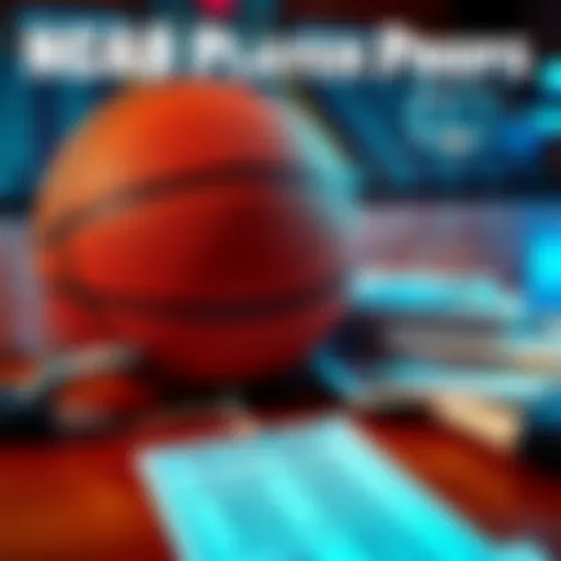 NCAAB Player Props Betting Guide A close-up of a basketball and betting slips on a table, representing NCAAB player prop bets