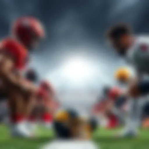 Nebraska vs Vanderbilt Game Preview Players from Nebraska and Vanderbilt preparing for a game on the field, showcasing team jerseys and intense focus