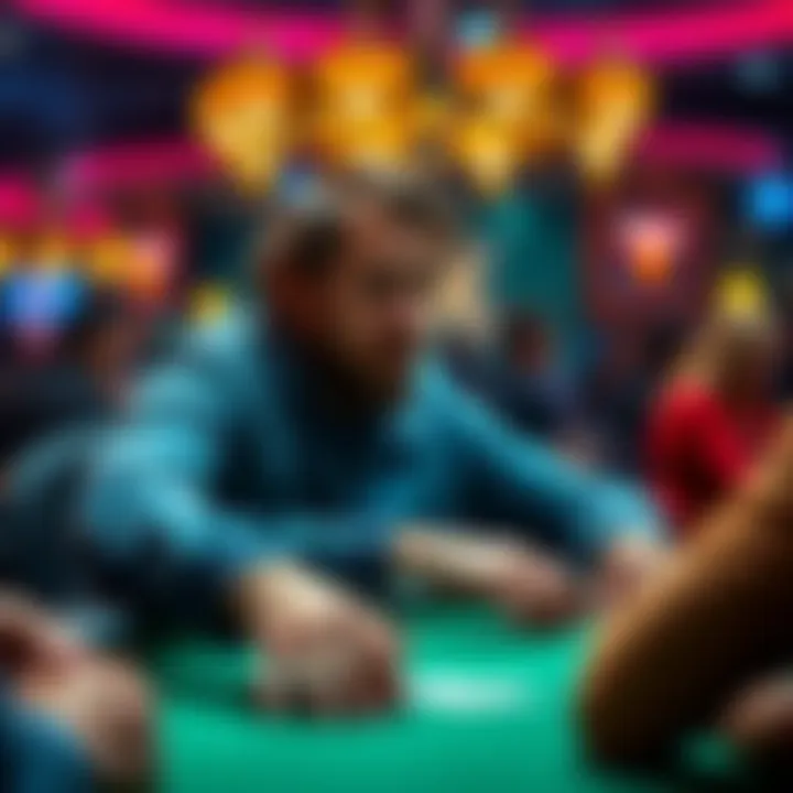 Daniel Negreanu making a bold bet during a poker game, contemplating the risk of a flush