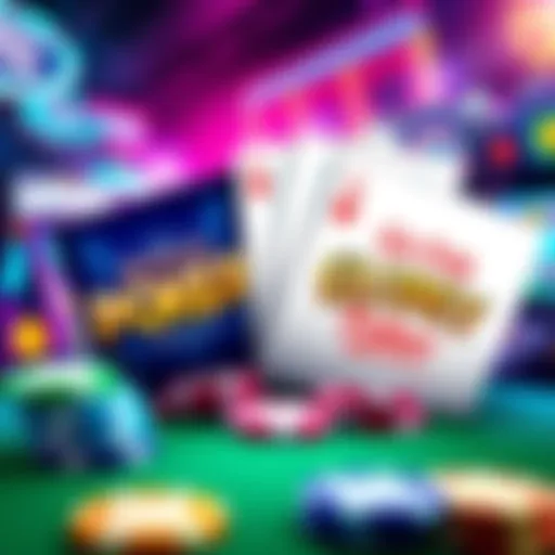 A colorful graphic featuring two video poker games, Bonus Chip Poker and Go for Glory Poker, showcasing cards and chips in an exciting casino setting.