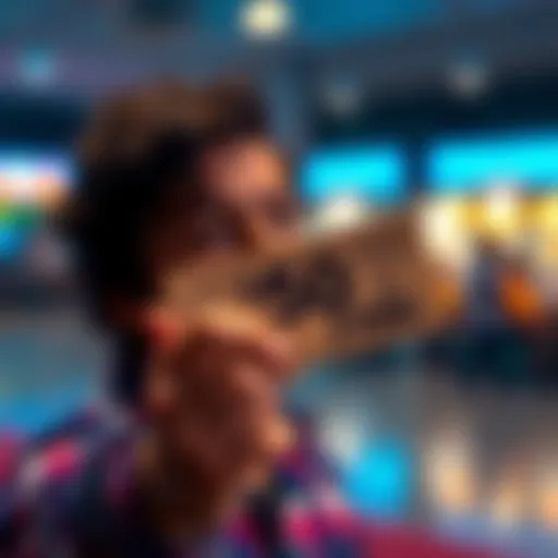 A person holding a $50 lottery ticket with excitement, showcasing the chance to win $100.