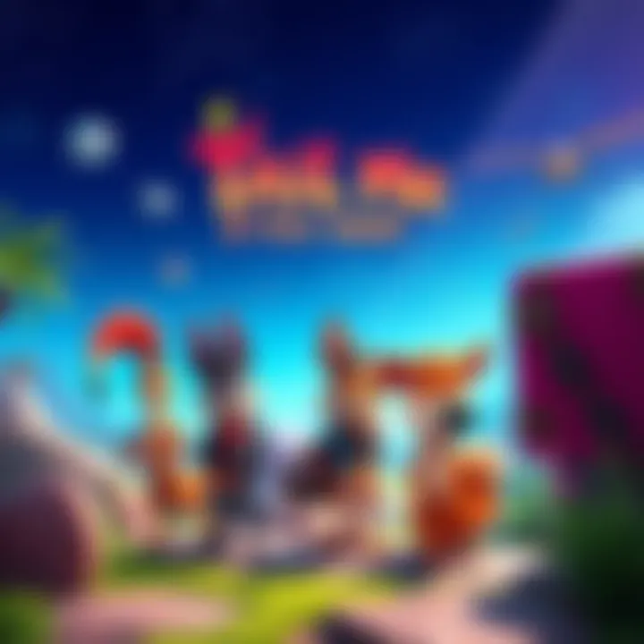 A colorful scene depicting characters from Tail Me If You Want ready for an exciting journey