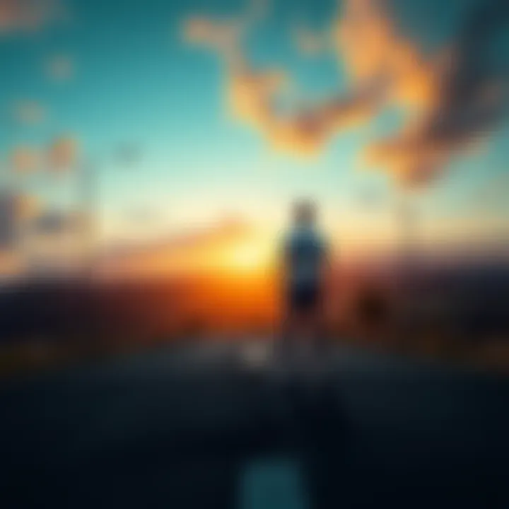 A person standing at a crossroads, looking ahead with determination, symbolizing new challenges and opportunities in life.