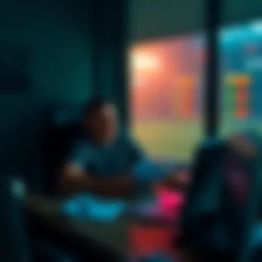 New Betting Journey A person sitting at a desk with a notebook and laptop, planning their bets with excitement