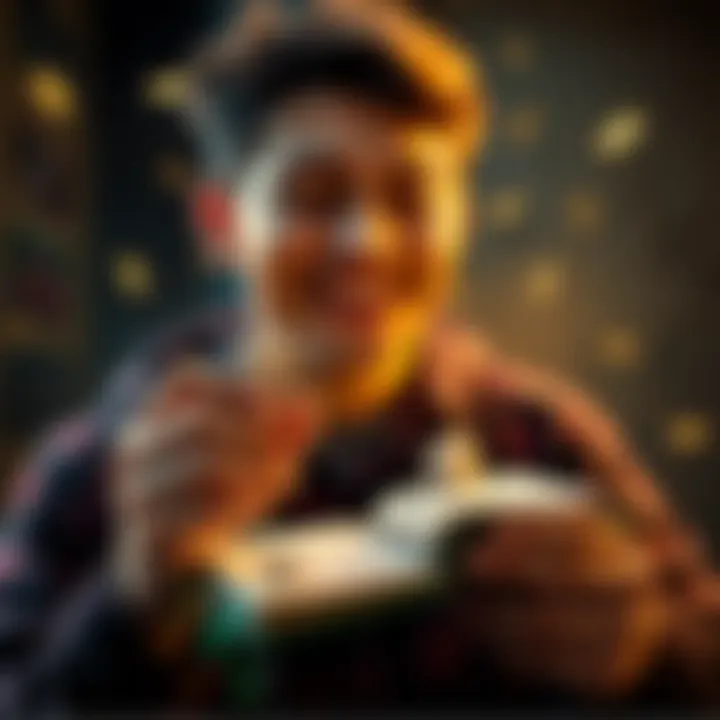 New Pattern for Good Luck A person smiling with dice and a journal, symbolizing hope and new beginnings in their luck journey.