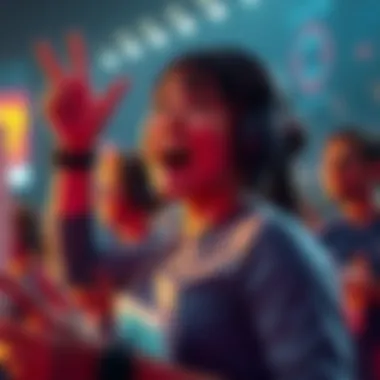 A new player celebrating her first win in a game, showing excitement and surprise.