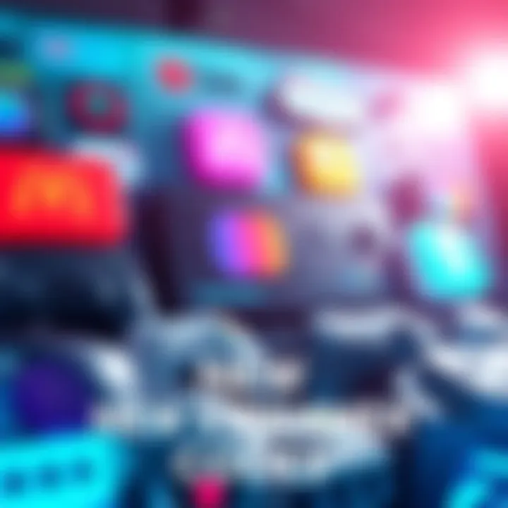 A vibrant graphic showing various streamer codes and gaming icons.