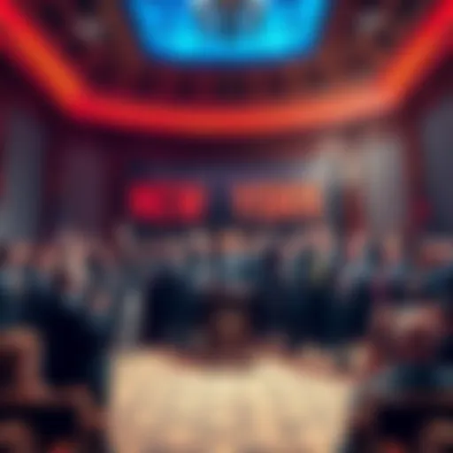 Members of the New York Assembly celebrating the passing of a law that bans raffles, with a banner highlighting the new legislation.