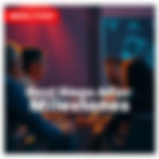 A group of people discussing future plans after reaching important milestones, with excitement and curiosity in the air