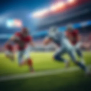 NFL Game Night Action Players from the Tampa Bay Buccaneers and Dallas Cowboys in action during a Thursday night football game, showcasing excitement and competition on the field.