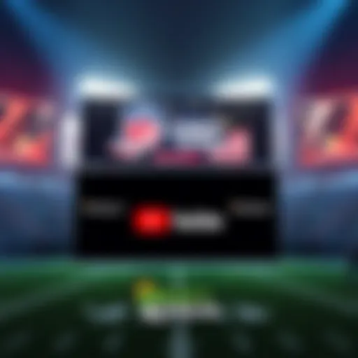 An advertisement showing the NFL Sunday Ticket promotion on DraftKings with YouTube TV logos.