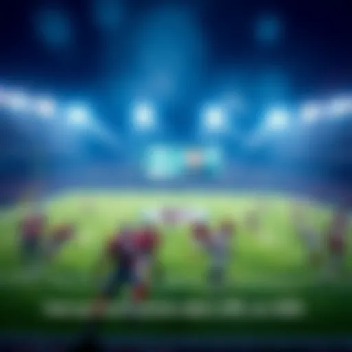 A football field with players in action, showcasing key moments from the NFL 2025 season.