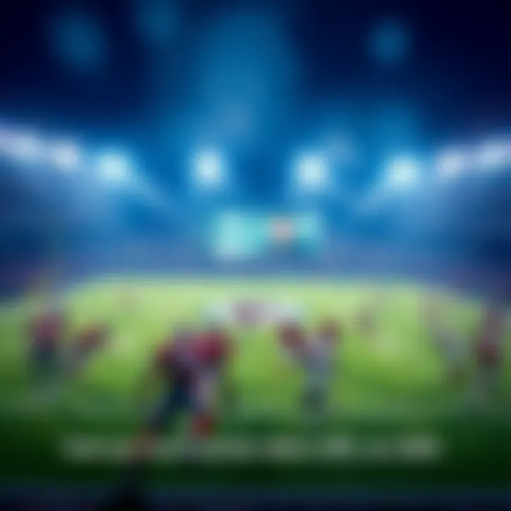 A football field with players in action, showcasing key moments from the NFL 2025 season.