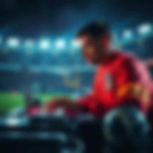 A person reviewing NFL betting statistics and expert opinions on a laptop