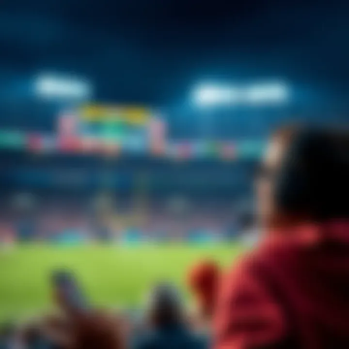 NFL Game Day Betting A football fan looking at betting options for NFL games today