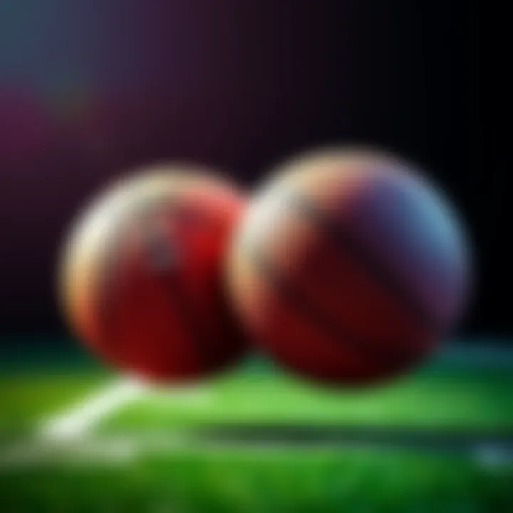 A football and basketball side by side, symbolizing NFL and March Madness sports betting.