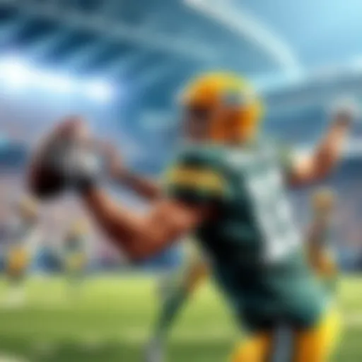 Derrick Henry and Aaron Rodgers celebrating big plays in a football game