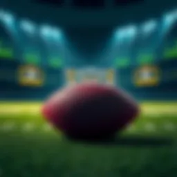 Football field with betting odds displayed, highlighting NFL preseason opportunities