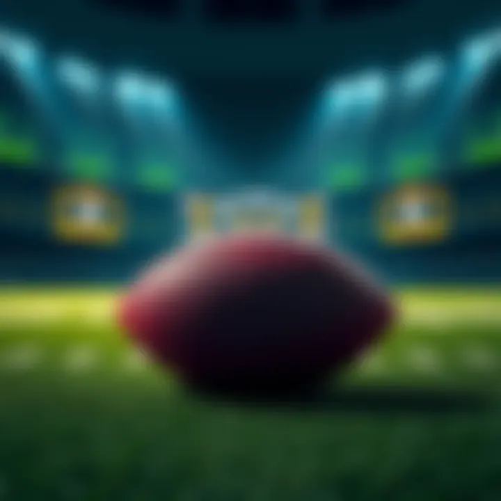 Football field with betting odds displayed, highlighting NFL preseason opportunities
