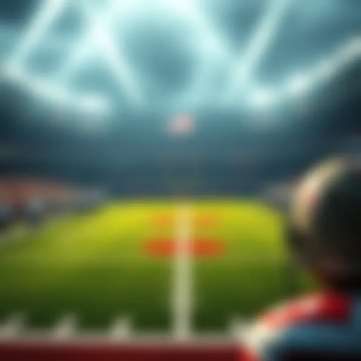 NFL Thanksgiving Betting Predictions A football field with Thanksgiving decorations, featuring players warming up for the game