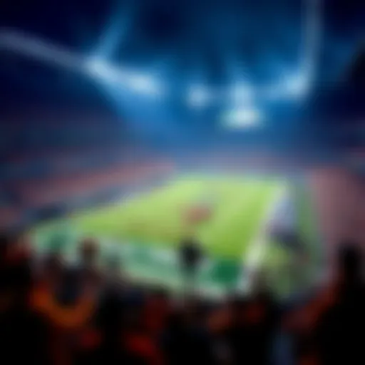 A Thanksgiving Day football game featuring teams and fans celebrating in the stadium.