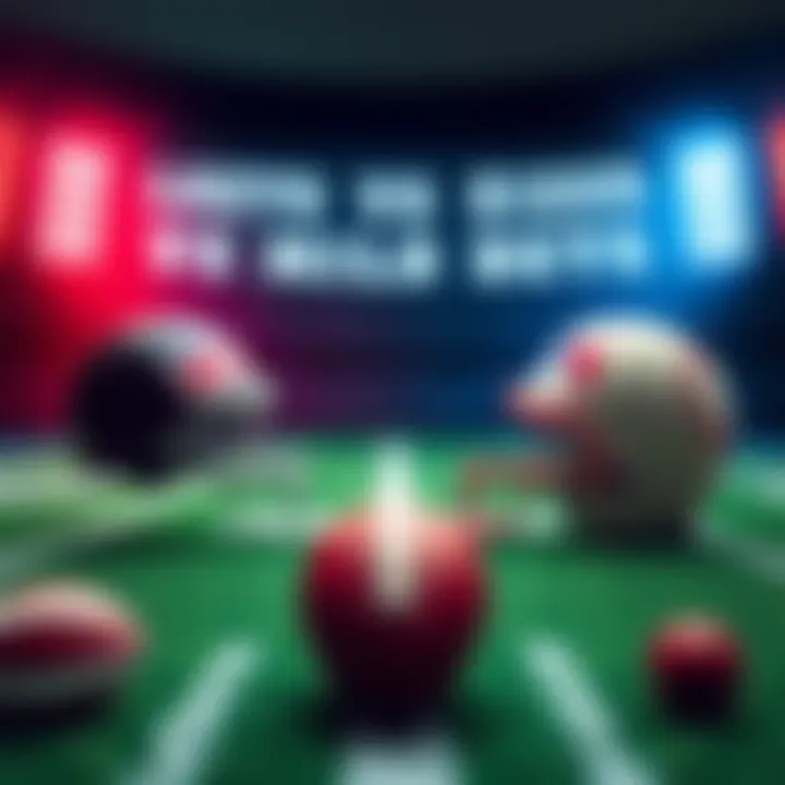 A graphic showing the contrast between NFL betting success and MLB betting risks, with football and baseball icons