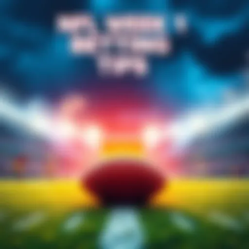 A football field with players preparing for a game, showcasing excitement for NFL Week 1 betting.