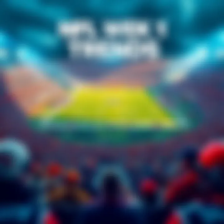 NFL Week 1 Trends A football field showing teams preparing for a game with fans in the stands, emphasizing home team advantage and betting trends.