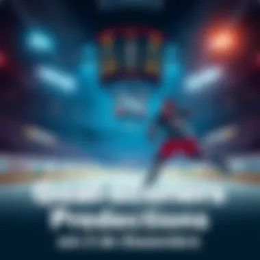 NHL Goalscorers Predictions A hockey player preparing to shoot the puck in a game, with a scoreboard and fans in the background.