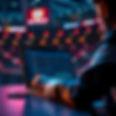 NHL Betting Analysis Person reviewing NHL betting odds and statistics on a laptop