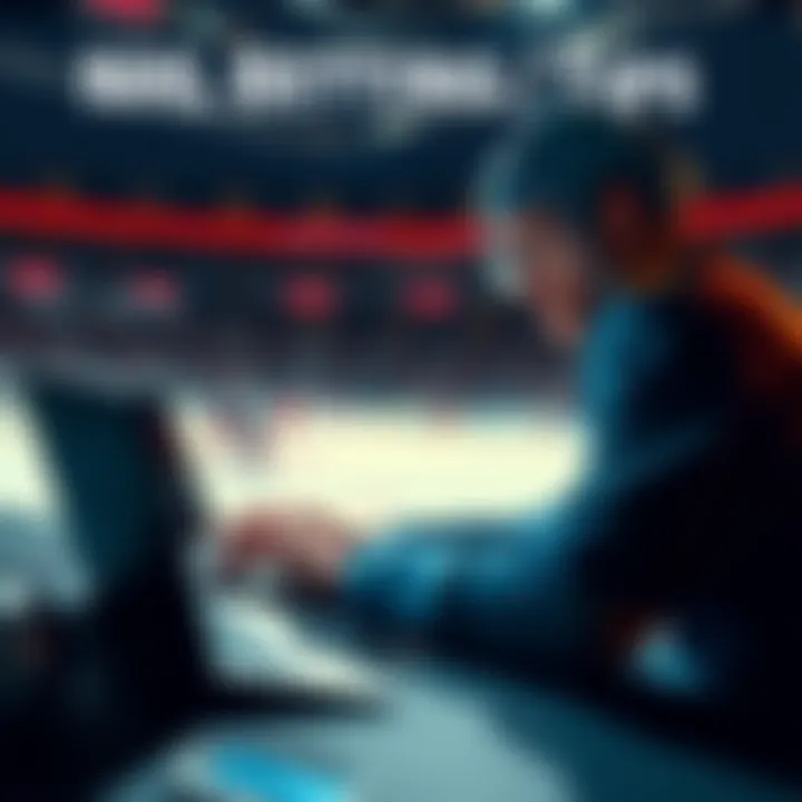 A hockey player analyzing game stats with a laptop and a notepad for March 25, 2026 bets