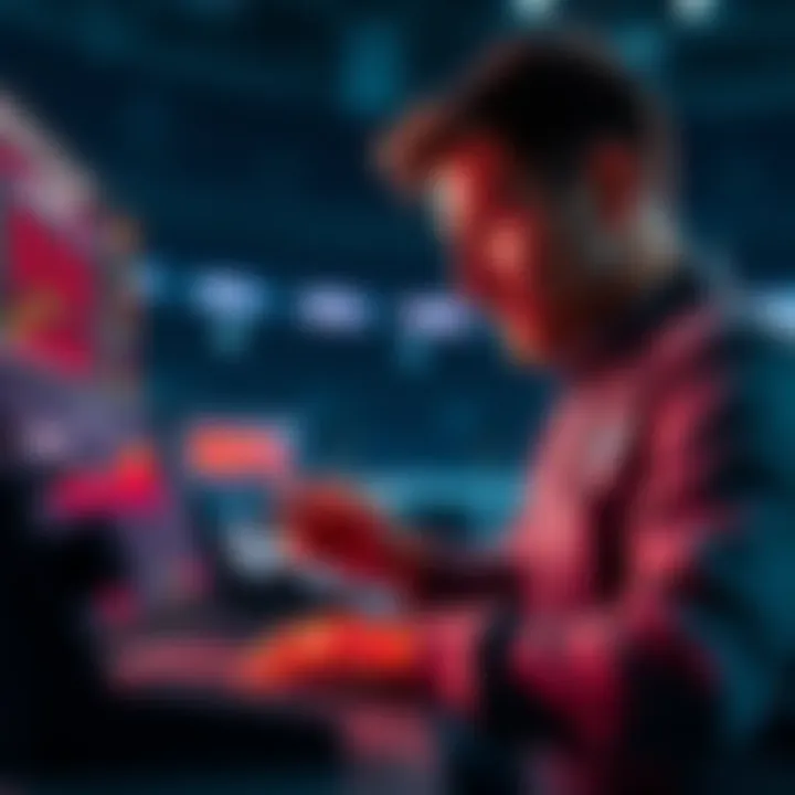 A person analyzing NHL game stats and making betting decisions