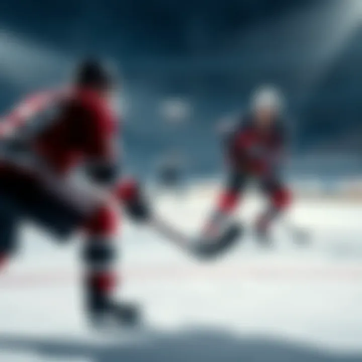 Hockey players on ice showcasing scoring attempts during a game