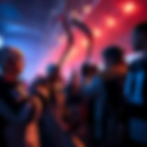 NHL players interacting with young fans at an event, showcasing a blend of sports and pop culture influences.