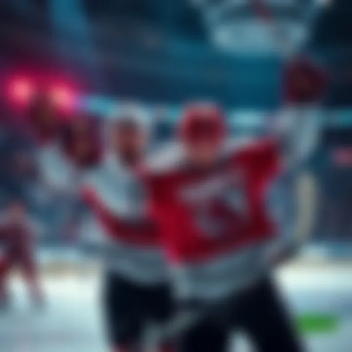 Owen Tippett and Alex Ovechkin celebrating after scoring goals during a game