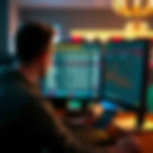 A poker player looks at their statistics on a computer screen, analyzing data after playing 74,000 hands, asking for advice on improvement.