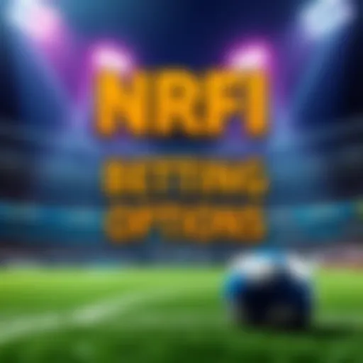 A graphic showing various NRFI betting options with direct bets and parlays illustrated