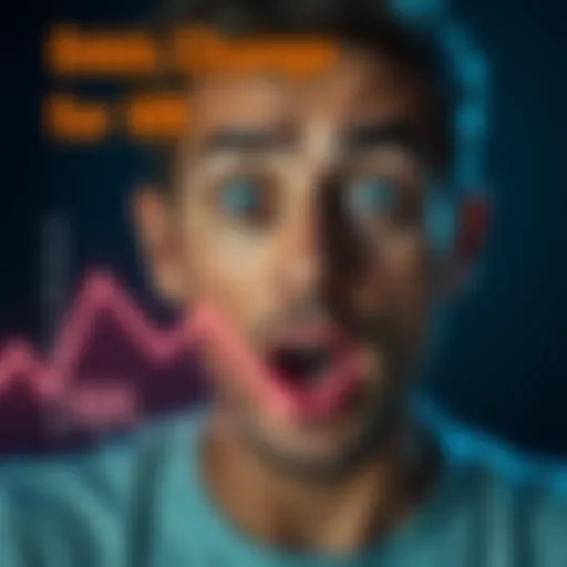 A graph showing the decline in HR chances to 105 with a surprised expression on a person's face.