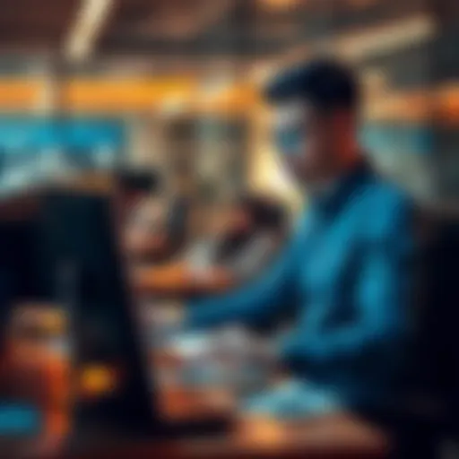 A focused office worker reviewing tasks at a desk, symbolizing resilience after setbacks