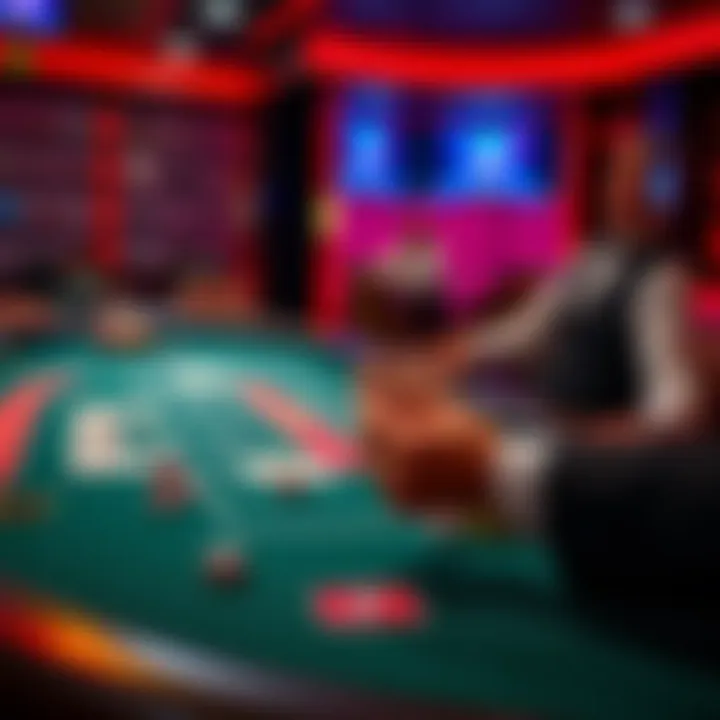 A live dealer presenting cards at an online baccarat table