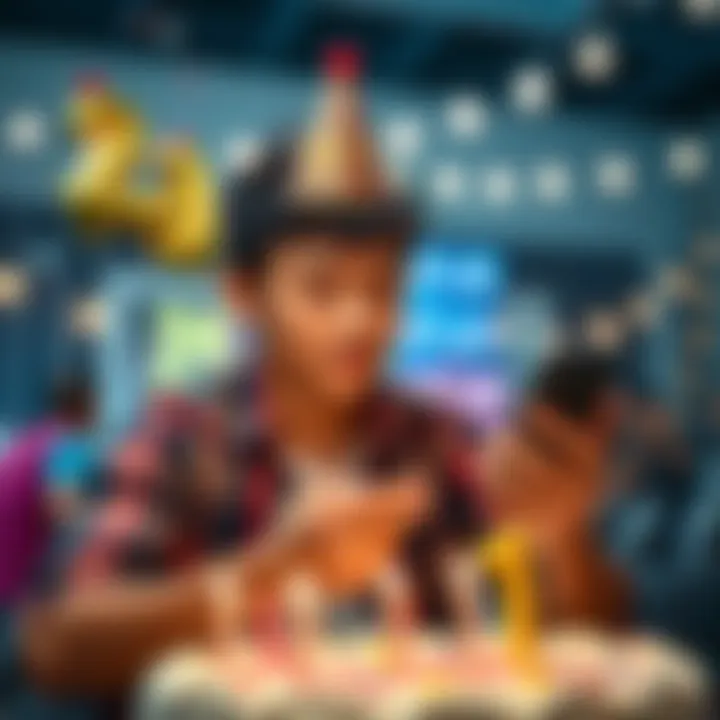 A young person celebrating their 21st birthday while using a smartphone to check online betting apps for signup bonuses.