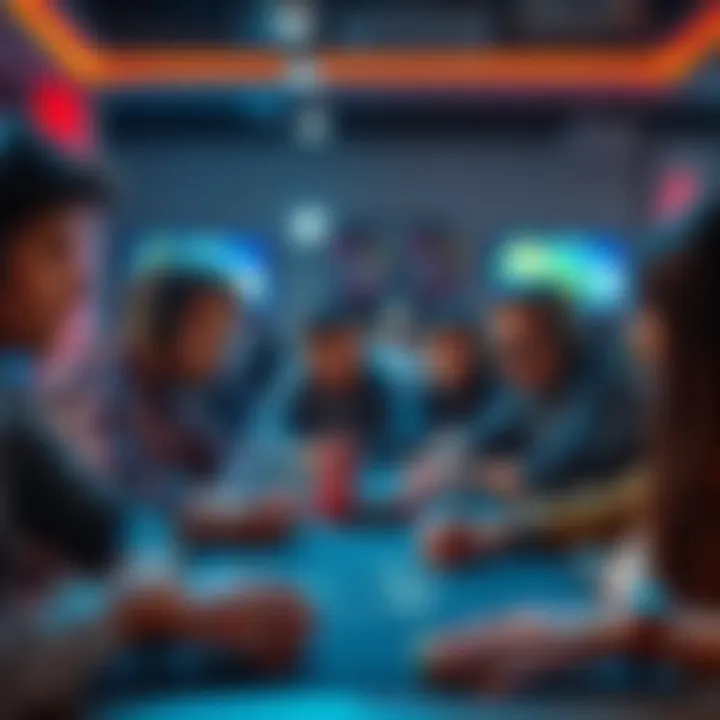 A group of diverse players engaged in an online cash game, focusing on decision-making strategies and gameplay.