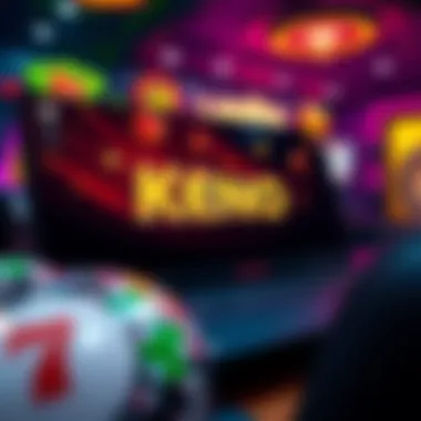 A vibrant online casino interface showcasing keno games without KYC requirements