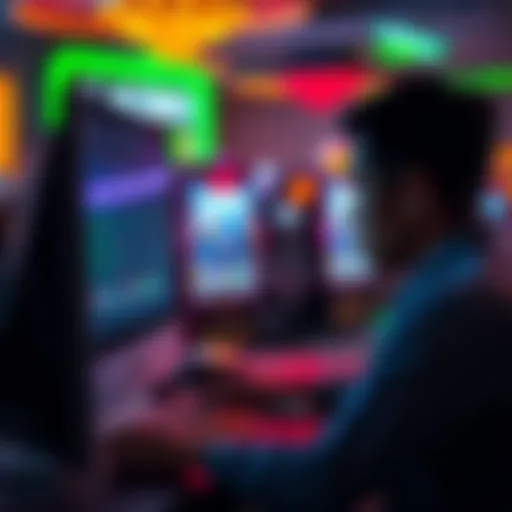 Online Casino Reflection A person looking at a computer screen with a concerned expression, reflecting on their online gambling loss, symbolizing the struggle of recovery.