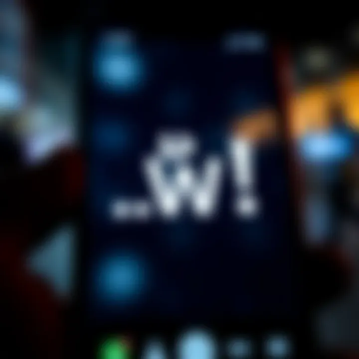 A close-up of the 🤏. W! symbol displayed on a smartphone screen, illustrating its use in social media communication.