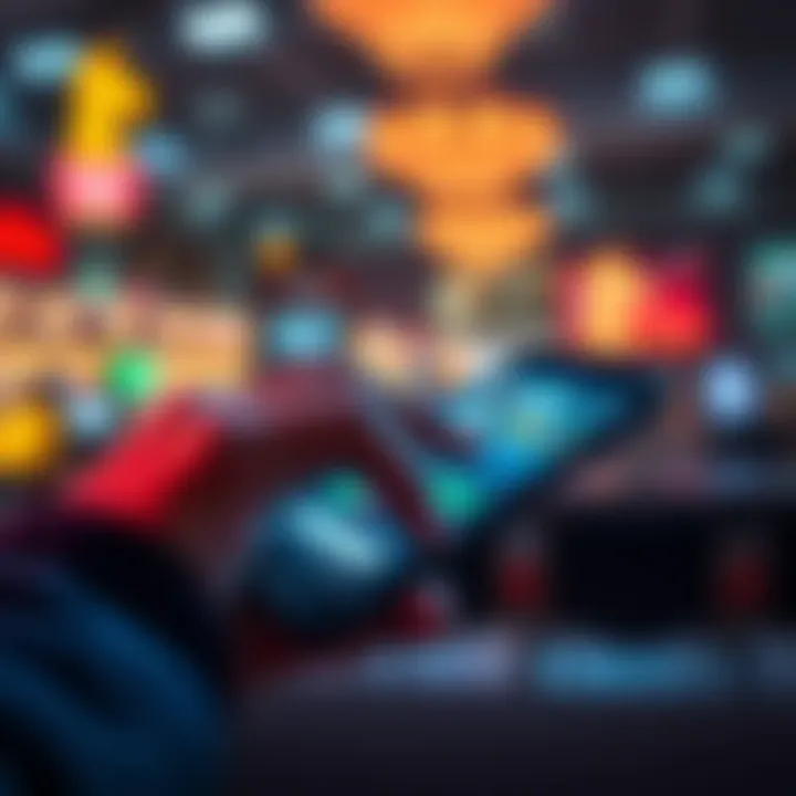 A person scrolling through various online gambling apps on their smartphone, highlighting the rise of online betting in Michigan.