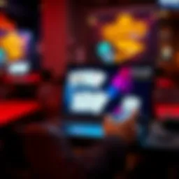 A person sitting at a laptop with poker cards on the screen, representing online poker playing options for foreigners.