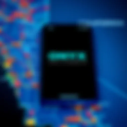 A smartphone displaying the Onyx DFS app over a map of California, highlighting its legality in the state.