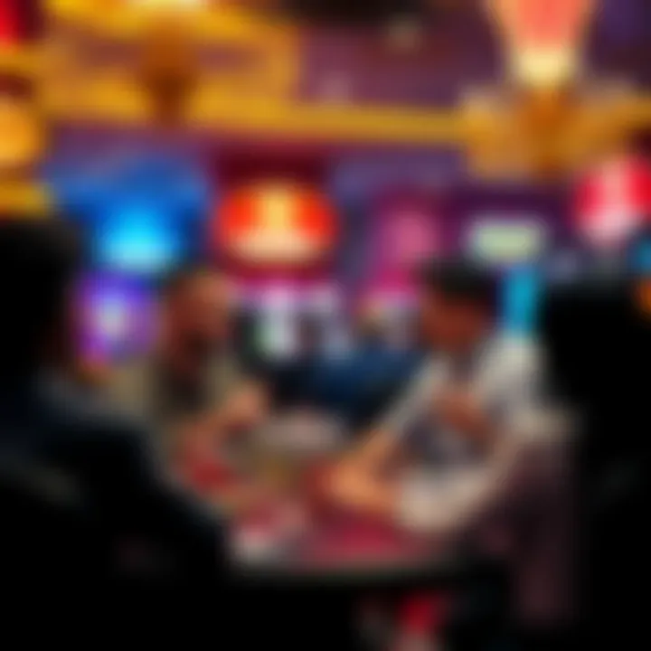 Group of players discussing their experiences with ONYX benefits at a casino